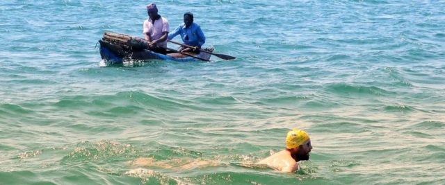 Man swims across Lake Malawi